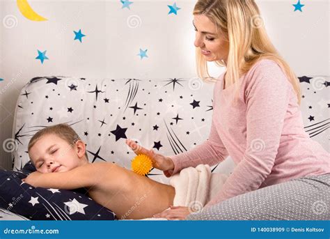 mother and son massage